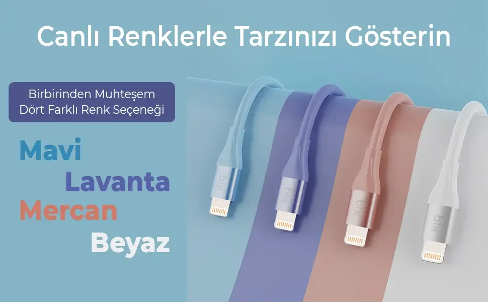BXSC1CL 60W Type-C to Lightning Silikon Şarj ve Data