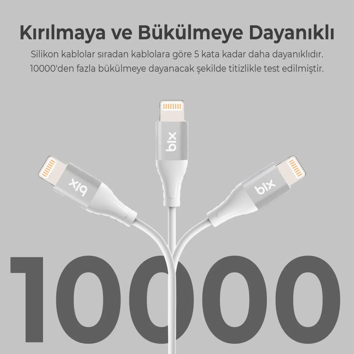BXSC1CL 60W Type-C to Lightning Silikon Şarj ve Data