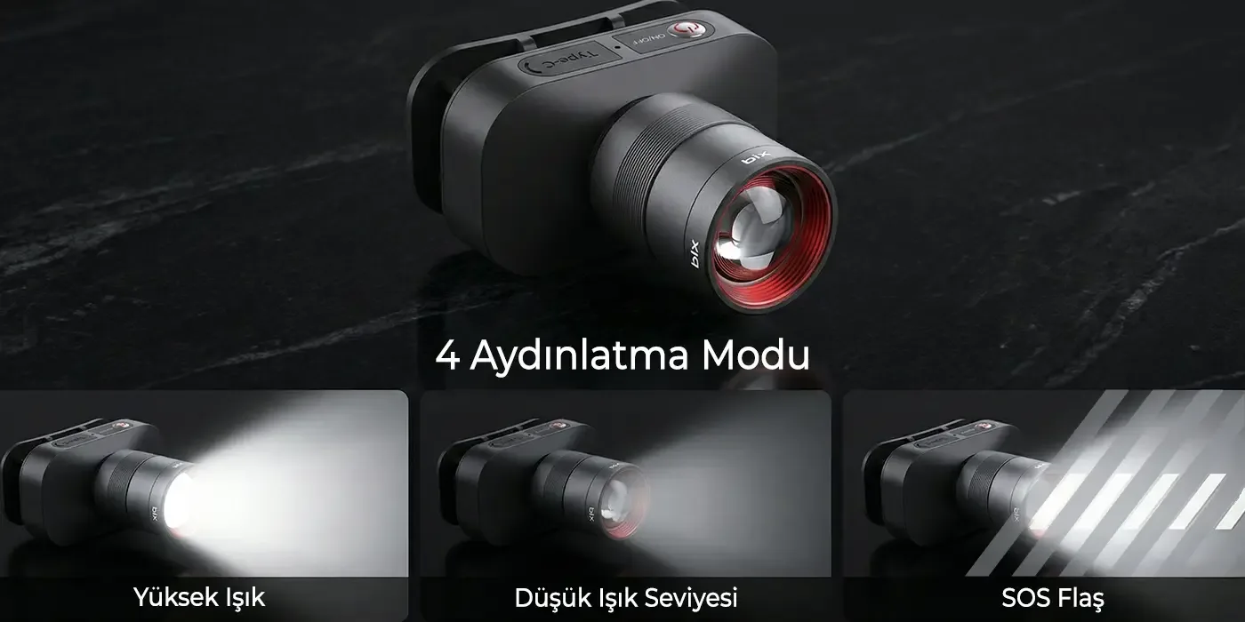 BXT1FL Şarj Edilebilir 10W Kafa Feneri – 750 Lümen
