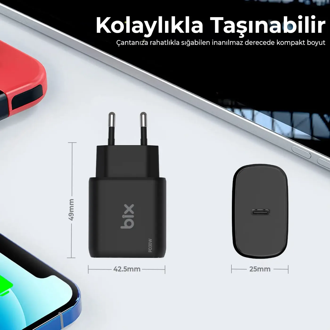 BXT30 30W Type-C PD 3.0 PPS Akım Korumalı Hızlı Şarj