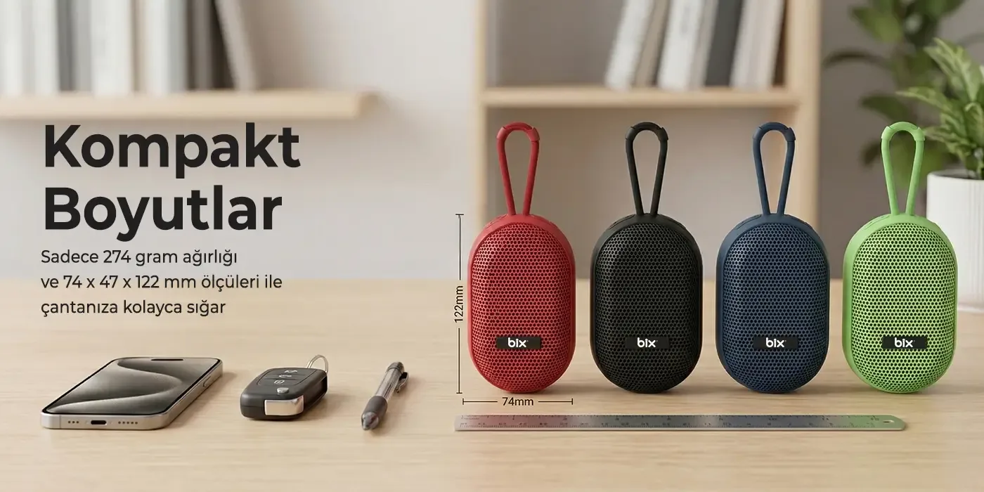 BXWS01 Bluetooth 6.0 IPX4 Suya Dayanıklı 8W Ses Çıkışlı