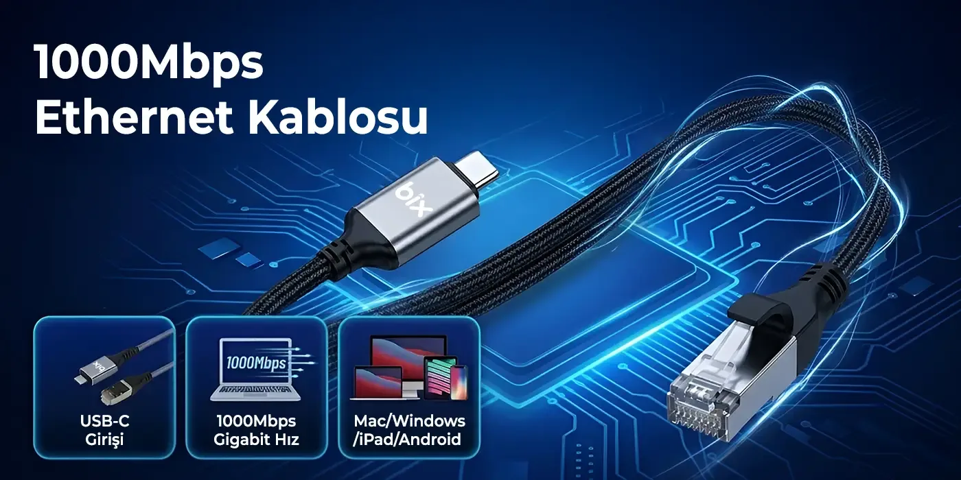 C6C01 USB-C to RJ45 1000Mbps Gigabit Ethernet