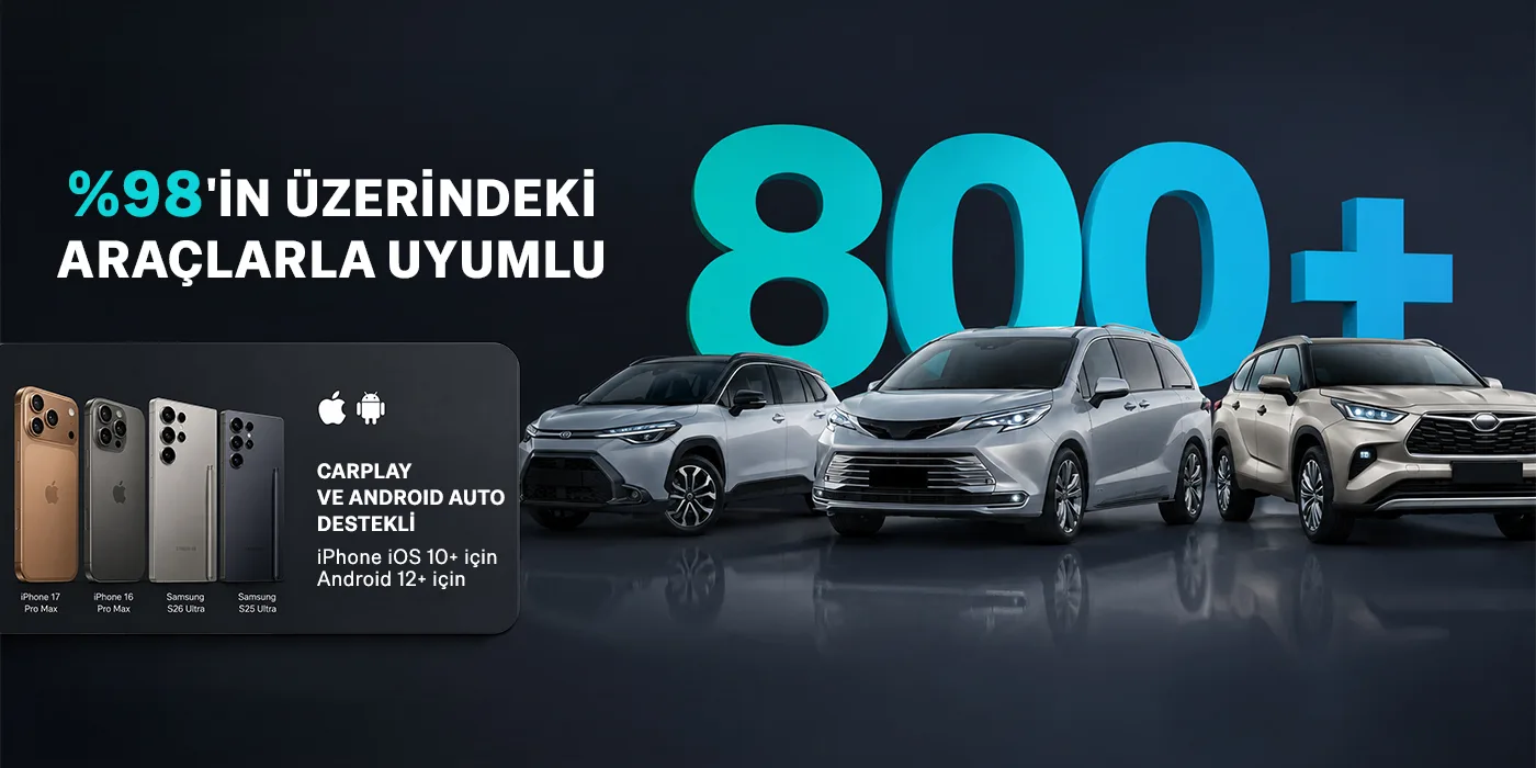 CB03 Kablosuz CarPlay Android Auto Adaptörü 2.4G/5G