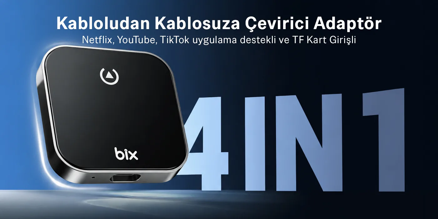 CB03 Kablosuz CarPlay Android Auto Adaptörü 2.4G/5G