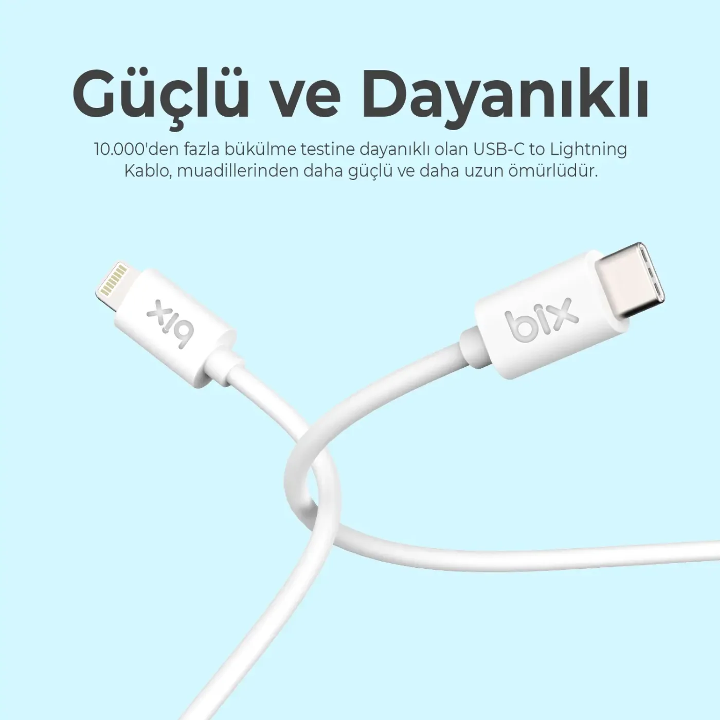 IP02UC 60W USB-C to Lightning Şarj ve Data Kablosu
