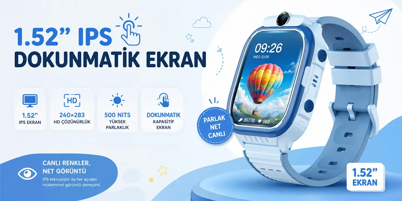 Bix Kids KW02 Sim Kartlı GPS Takipli SOS Kameralı