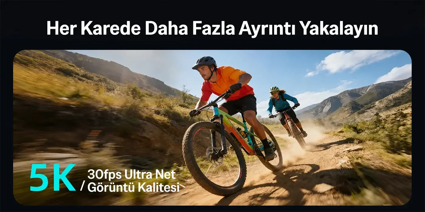 Bix Nexa 1 Wi-Fi 5K 30FPS Aksiyon Kamerası 50 MP Çift