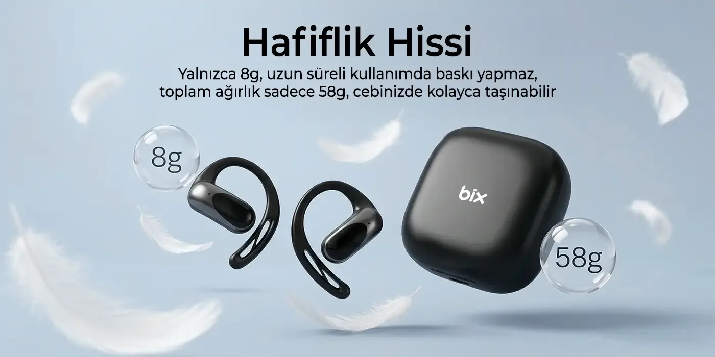 OWS2 Bluetooth 5.4 Stereo Sesli IPX4 Sertifikalı Spor