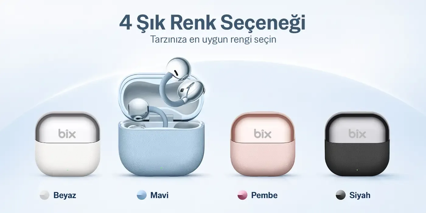 OWS6 Open-Ear Tasarımlı Bluetooth 6.0 Kablosuz Kulaklık