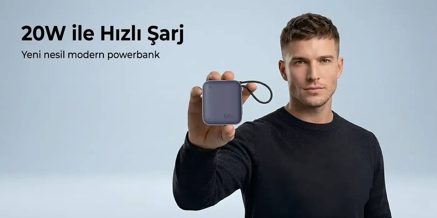 PB119 10000mAh PD 20W Cep Boyu Kompakt Tasarımlı