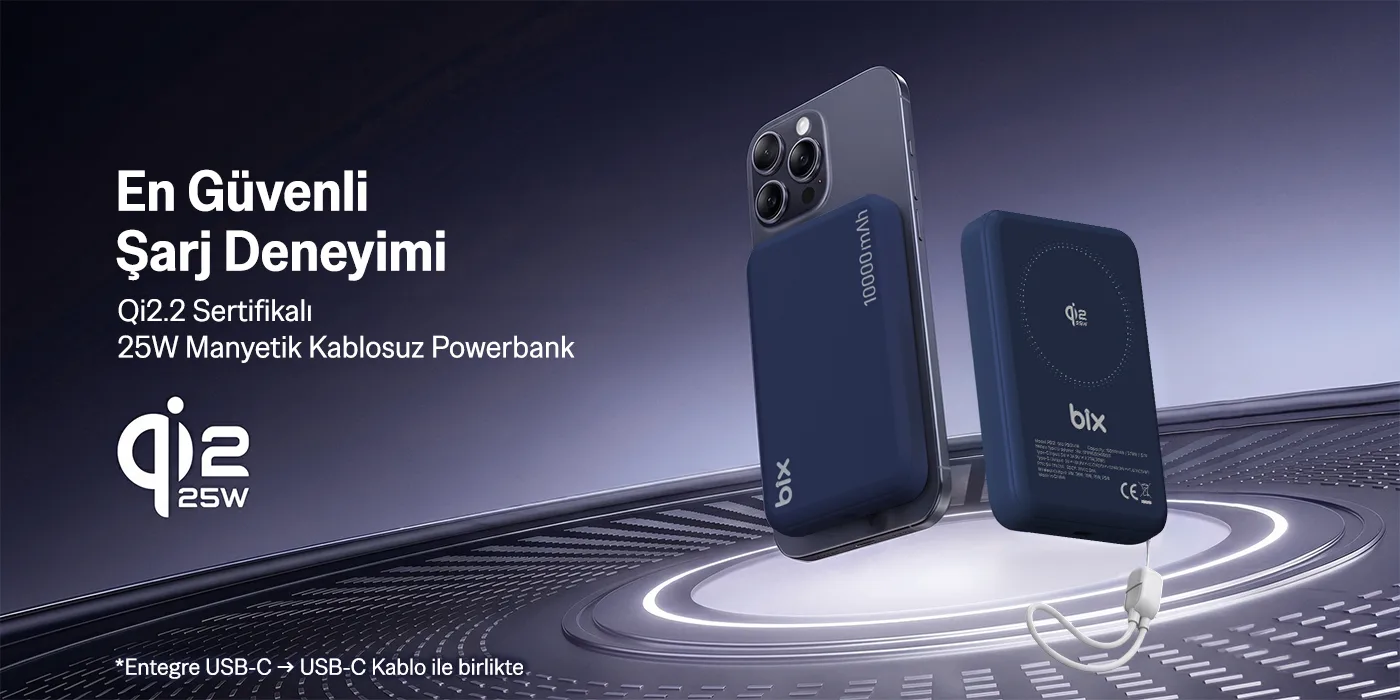 PB121 Qi2.2 Sertifikalı 25W Kablosuz Magsafe PD 3.0
