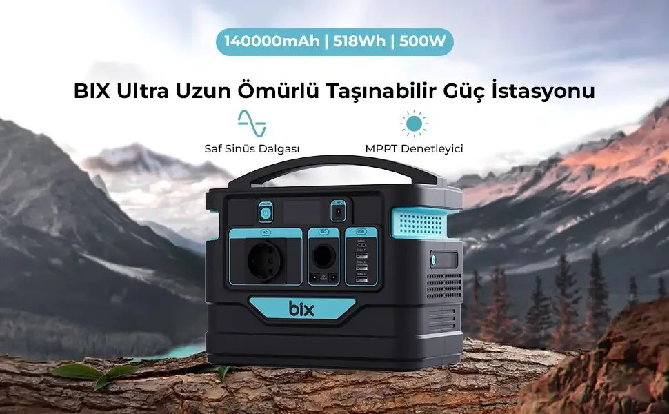 PS140K 140000mAh 518Wh 500W AC Priz, 3*USB-A, 45W
