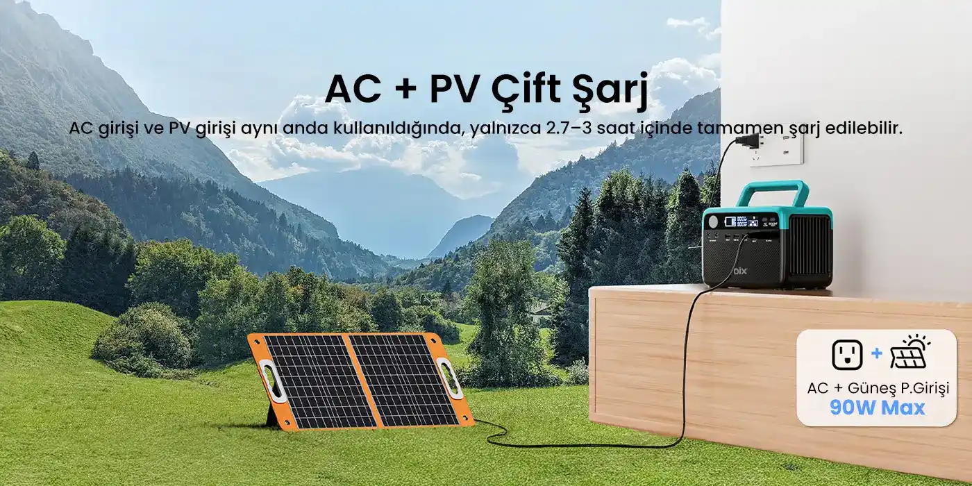PS60K 192Wh 300W 230V 50Hz Saf Sinüs Taşınabilir Güç