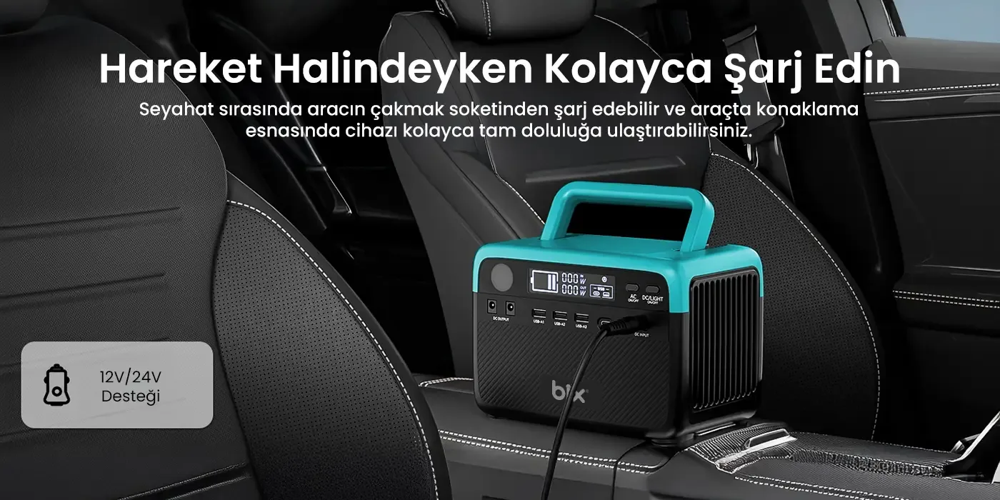 PS60K 192Wh 300W 230V 50Hz Saf Sinüs Taşınabilir Güç