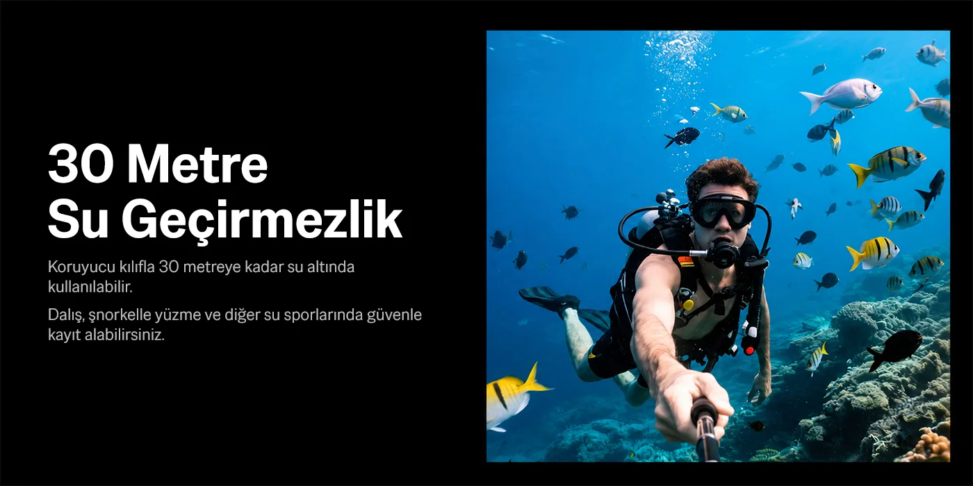 Bix Pulse 1 Wi-Fi 4K 30FPS HD Aksiyon Kamerası Çift