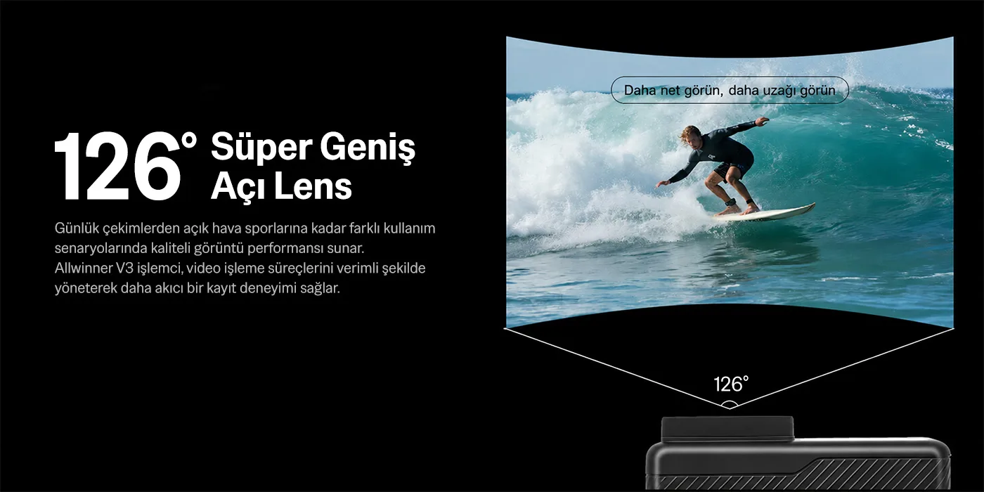 Bix Pulse 1 Wi-Fi 4K 30FPS HD Aksiyon Kamerası Çift