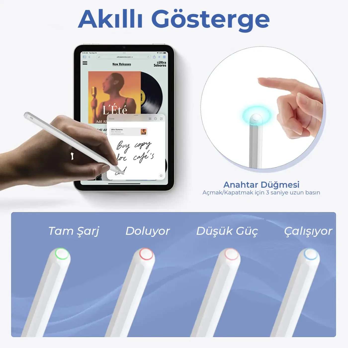 TR-BIX SP01 Bluetooth Stylus Pen Manyetik/Eğim Sensörlü