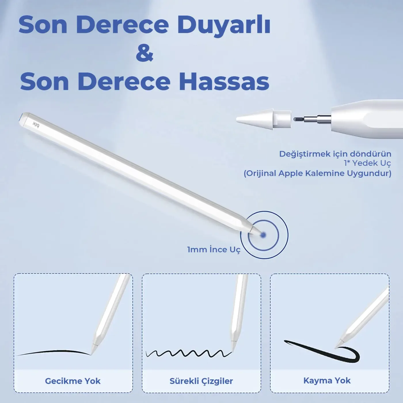 TR-BIX SP01 Bluetooth Stylus Pen Manyetik/Eğim Sensörlü