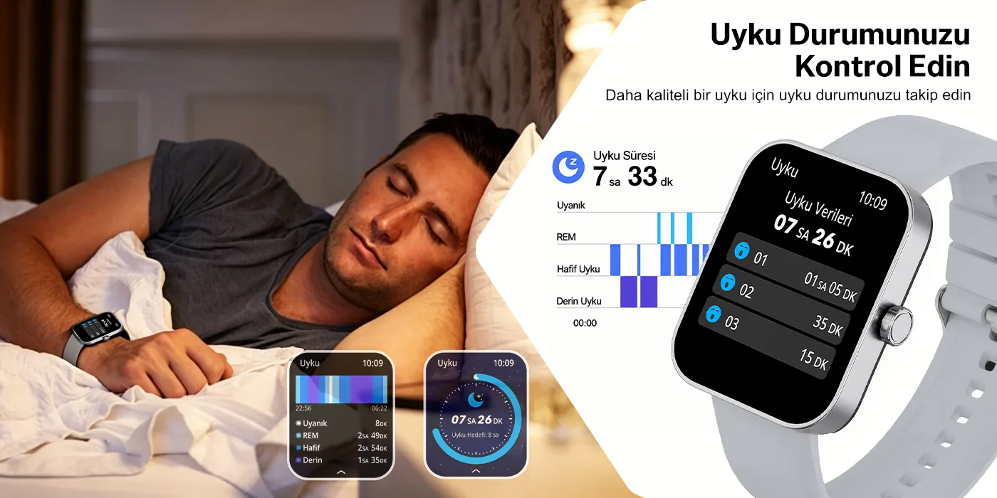 SW04 Bluetooth Arama Destekli 1.83” HD Ekran IP68 Suya