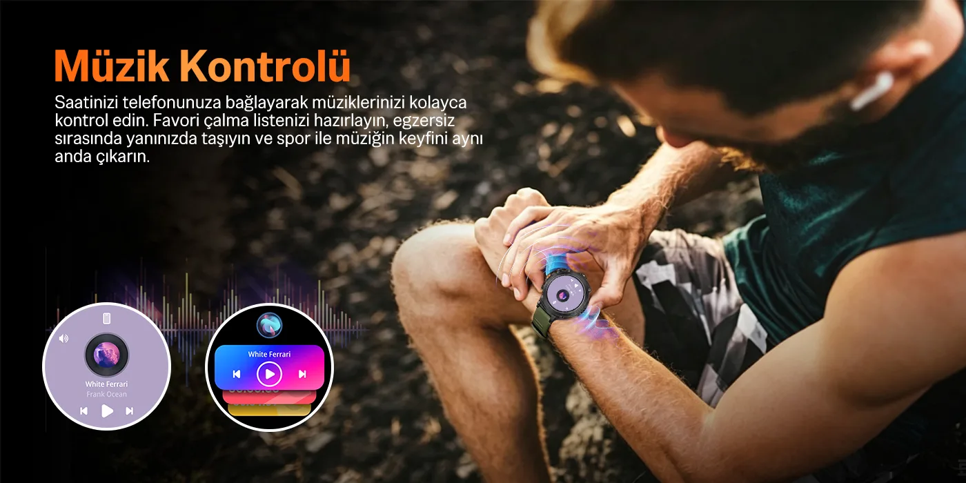 SW05 Metal Çerçeveli 1.43” AMOLED Ekran Bluetooth