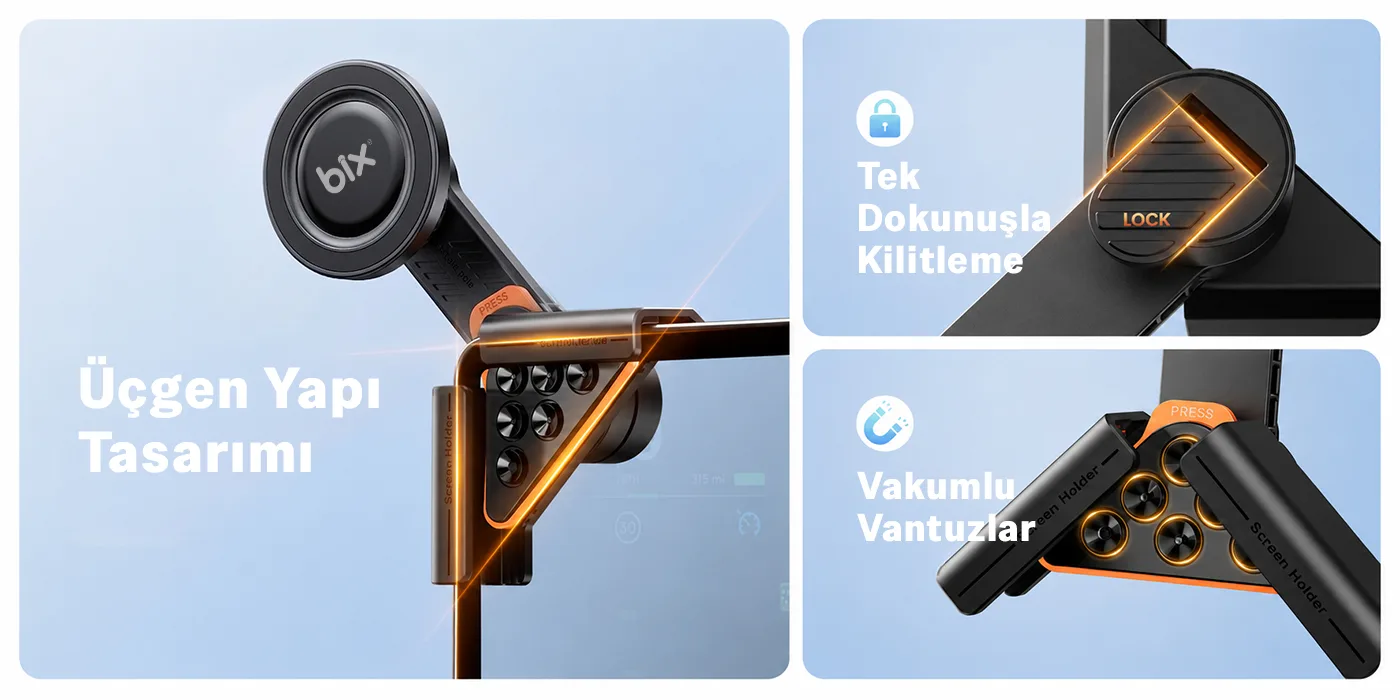 TCH03 Çok Açılı Ayarlanabilir Araç Ekranı ve Monitör