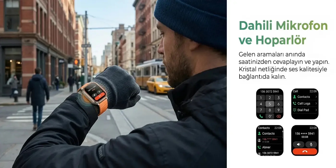 TSW4 47mm İnce 2.04” AMOLED Ekranlı Akıllı Saat