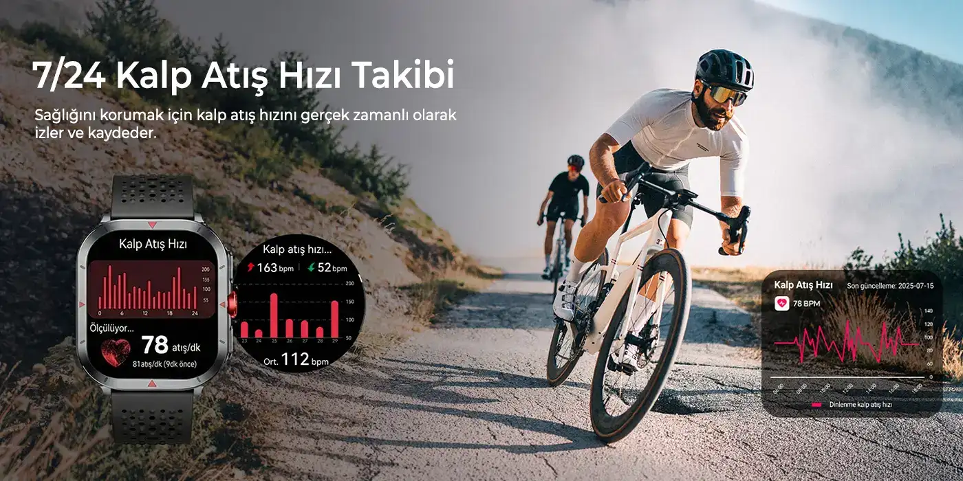 TSW5 53mm Retina 2.01” AMOLED GPS Akıllı Saat Siyah