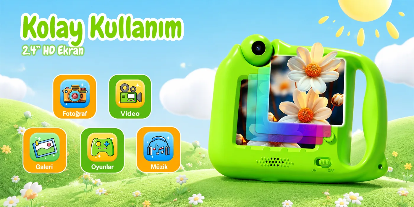 Bix Kids W1 900X Yakınlaştırmalı Taşınabilir Dijital