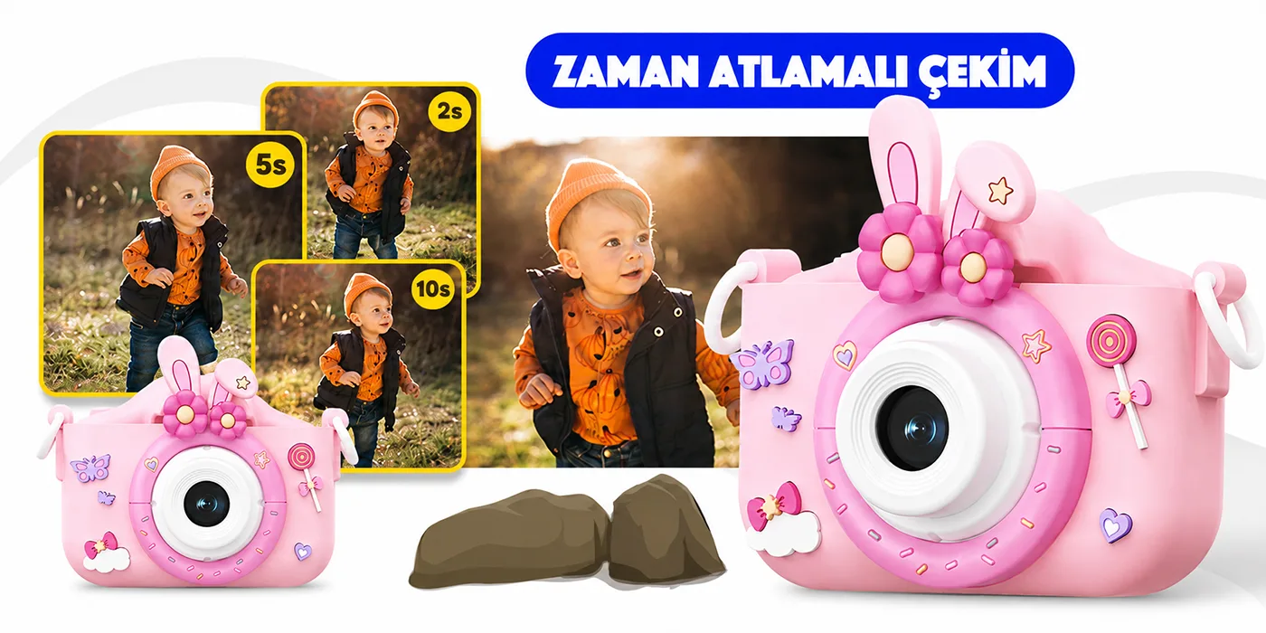 Bix Kids X2HD Çocuk Dijital Fotoğraf Makinesi 1080P HD