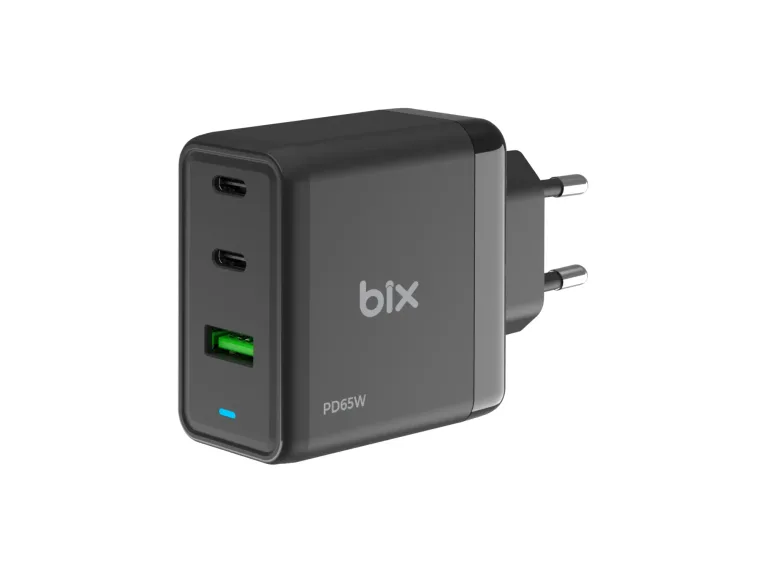 BX3P65G GaN 65W USB QC 4.0 ve 2*Type-C PD 3.0 Üç Portlu