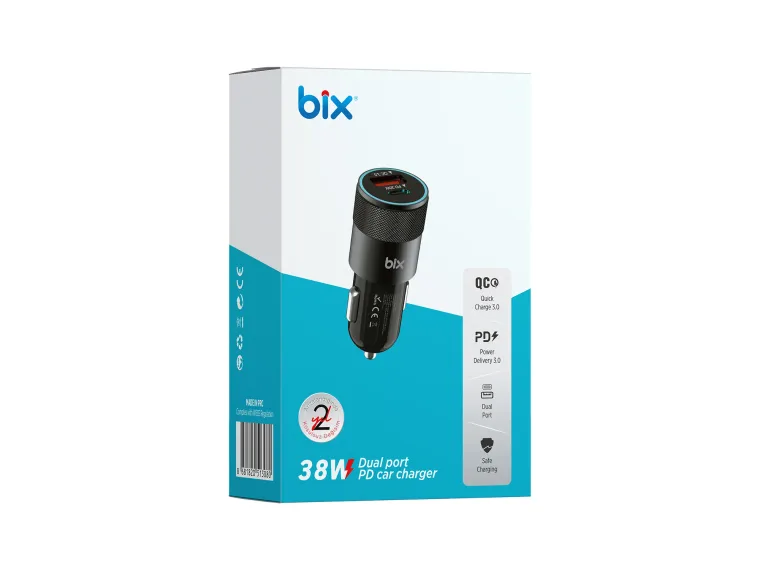 BXCCP38WT 38W USB QC 3.0 18W ve Type-C PD 20W Çift — görsel 5