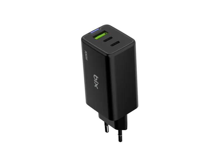 BX3P66G GaN 65W 2*Type-C PD 3.0 ve USB-A QC Üç Portlu