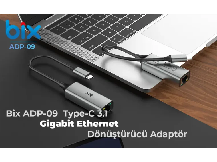 ADP-09 Type-C 3.1 Gigabit Ethernet Dönüştürücü Adaptör — görsel 4