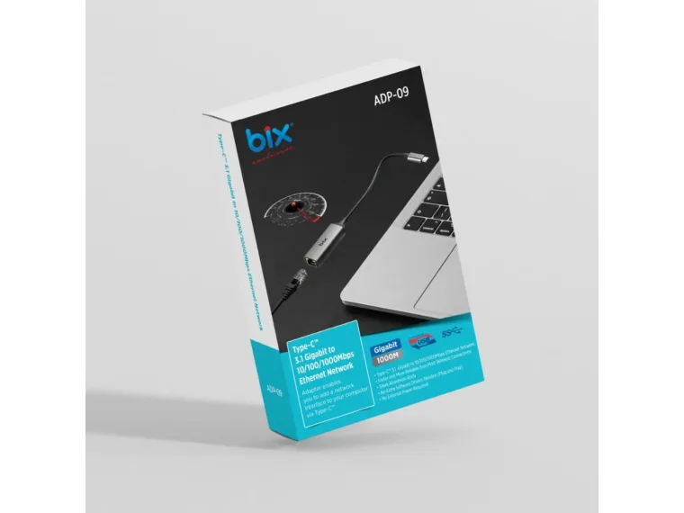 ADP-09 Type-C 3.1 Gigabit Ethernet Dönüştürücü Adaptör — görsel 5