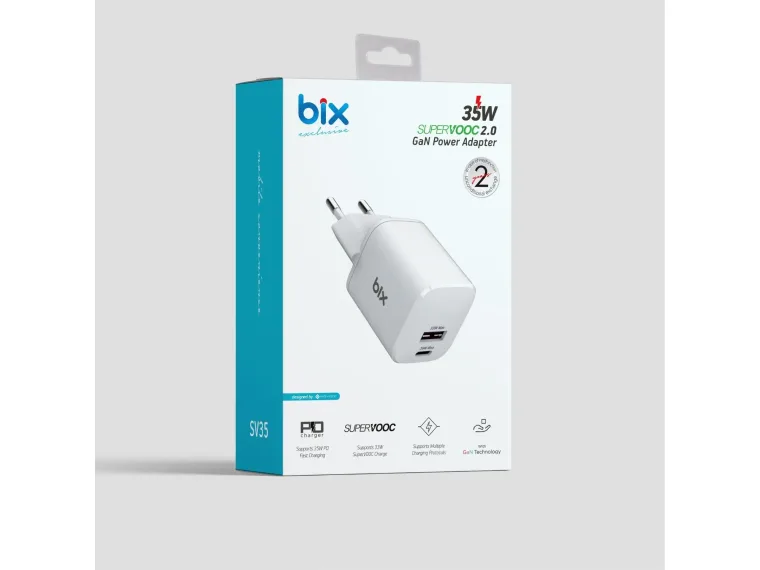 SV35 35W GaN SuperVooc 2.0 Type-C ve USB-A Çift — görsel 6