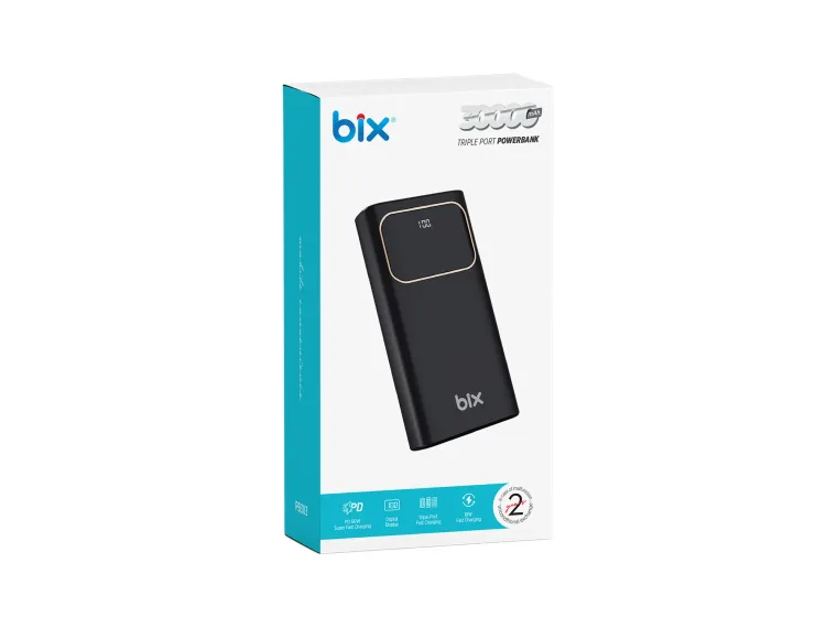 PB303 30000mAh 60W 2*USB-A ve Type-C PD Üç Çıkışlı — görsel 6