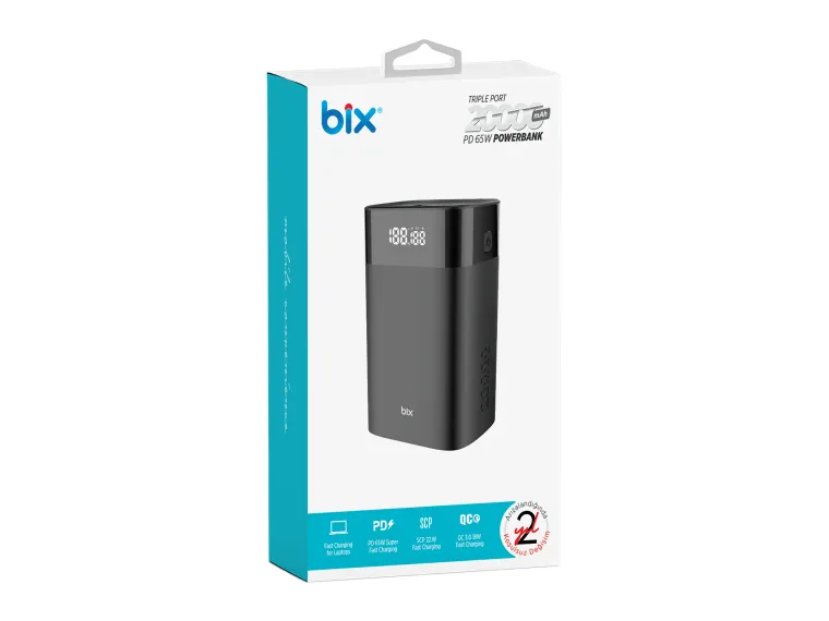 PB65W 20000mAh 65W 2*Type-C PD ve USB-A SCP 22.5W QC — görsel 5