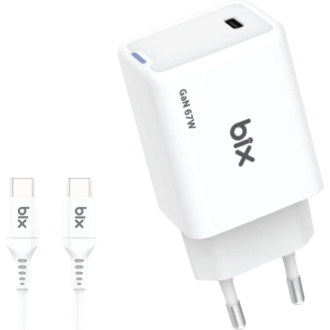 Bix BX1P65G 67W USB-C GaN Şarj Adaptörü