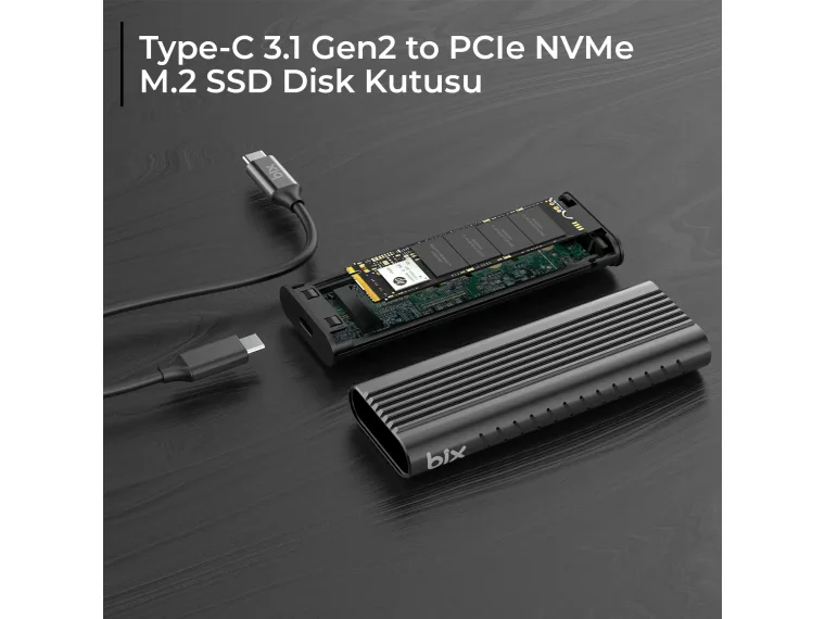 BX05HD USB 3.1 Gen2 10Gbps Yüksek Hızlı Type-C to NVMe — görsel 5