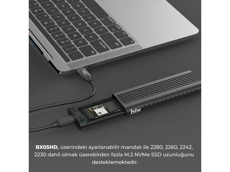 BX05HD USB 3.1 Gen2 10Gbps Yüksek Hızlı Type-C to NVMe — görsel 6