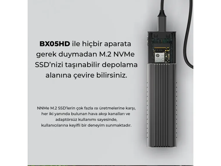 BX05HD USB 3.1 Gen2 10Gbps Yüksek Hızlı Type-C to NVMe — görsel 7