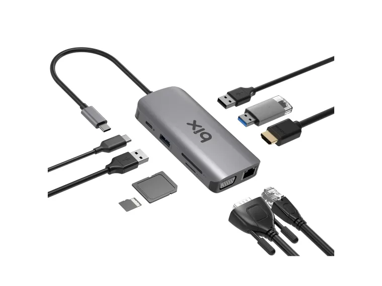 BX17HB Type-C to Gigabit Ethernet HDMI PD USB 3.2 Micro