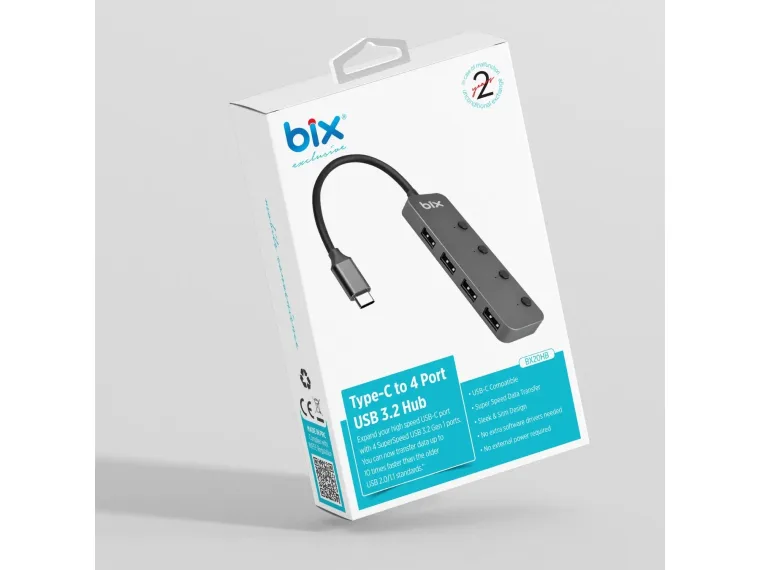 BX20HB Type-C to 4 Port USB 3.2 Hub Çoklayıcı — görsel 5