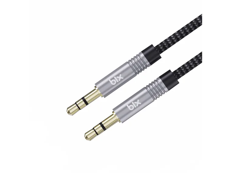 BXAU101 3.5mm Erkek to Erkek Örgülü TRS Stereo Aux Ses — görsel 3