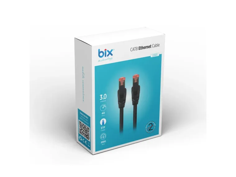 Bix Cat8 40Gbps Veri Aktarım 2000MHz STP Ethernet — görsel 3