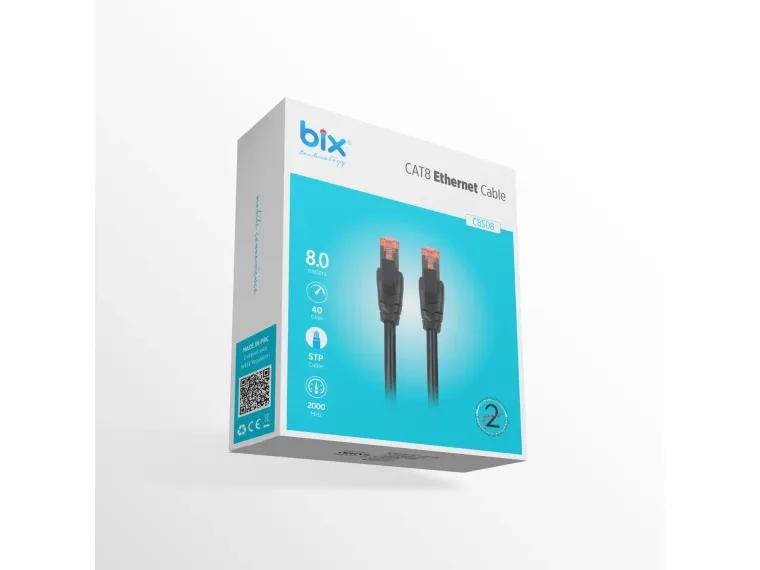 Bix Cat8 40Gbps Veri Aktarım 2000MHz STP Ethernet — görsel 3