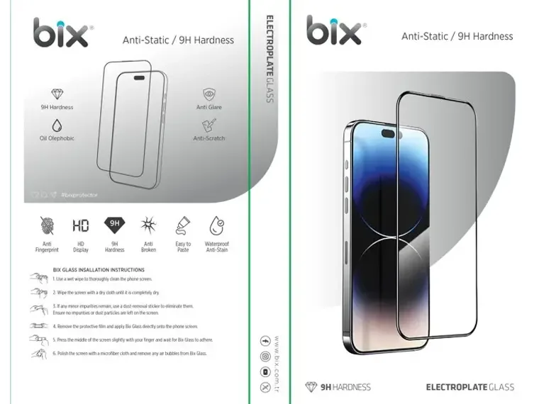 Bix Electroplate Glass – 9H Sertlikte Ekran Koruyucu — görsel 3