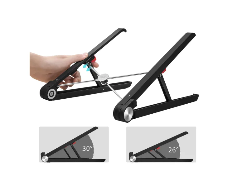 Bix Saiji X1 Alüminyum Notebook Laptop Standı Siyah — görsel 3