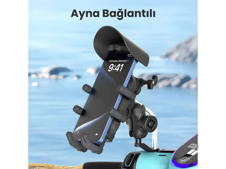 BMPH05 Güneş ve Yağmur Korumalı Ayna Bağlantılı 360° — görsel 3