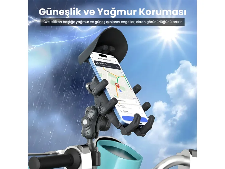 BPH05 Güneş ve Yağmur Korumalı Gidon Bağlantılı 360° — görsel 7